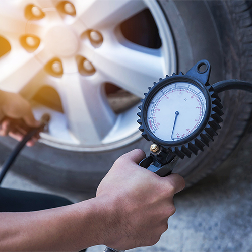 Tire pressure is important to prevent uneven tread wear