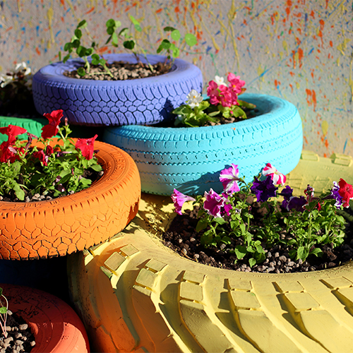 Tire planter